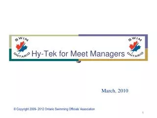 Hy-Tek for Meet Managers