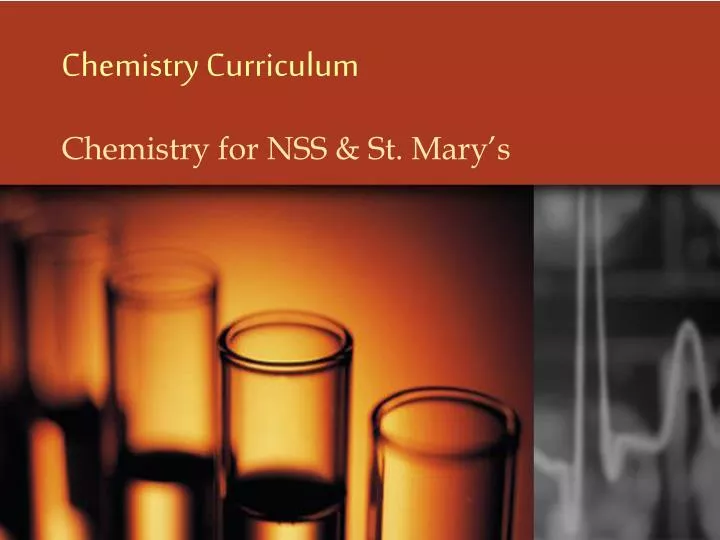chemistry curriculum