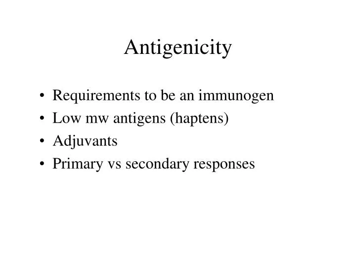 antigenicity