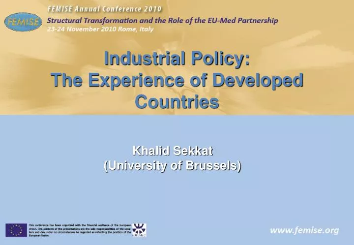 industrial policy the experience of developed countries