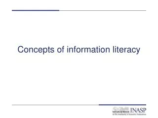 Concepts of information literacy