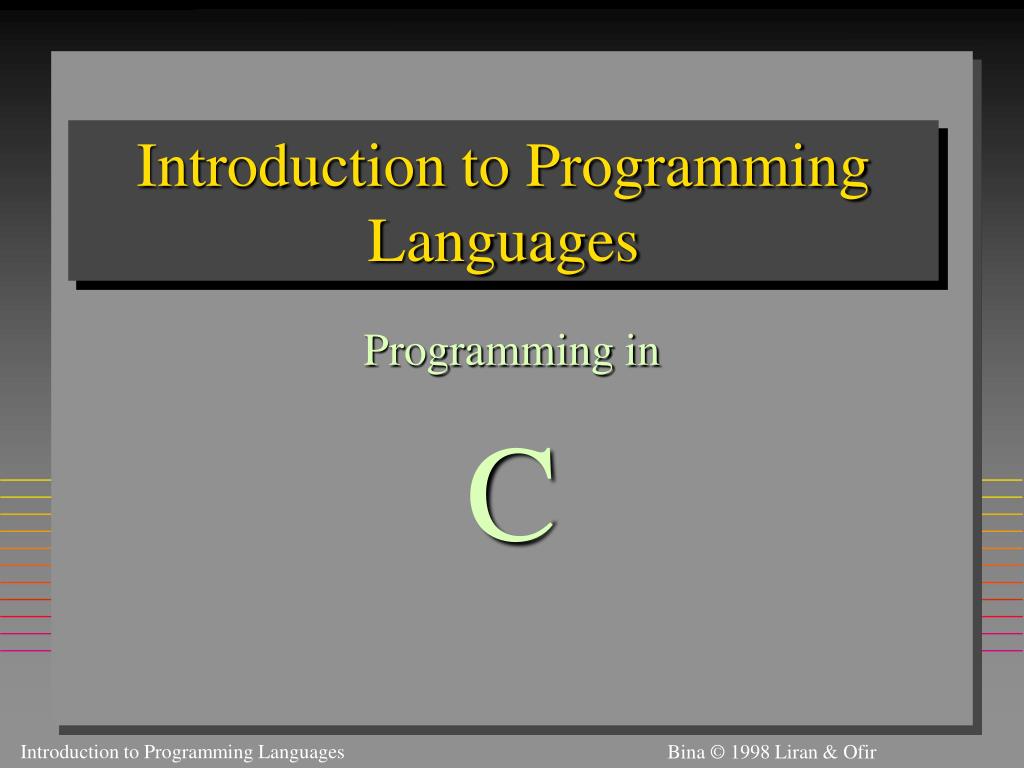 PPT - Introduction to Programming Languages PowerPoint Presentation ...