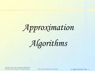 Approximation Algorithms