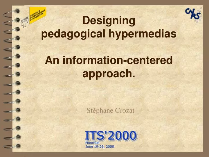 designing pedagogical hypermedias an information centered approach