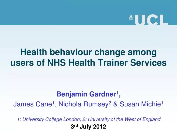 health behaviour change among users of nhs health trainer services