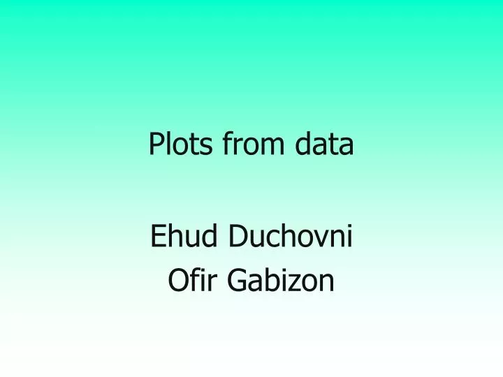 plots from data