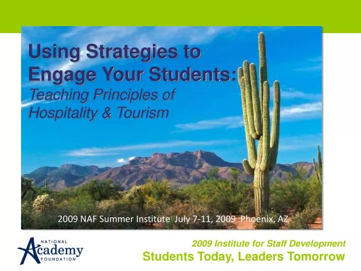 using strategies to engage your students teaching principles of hospitality tourism