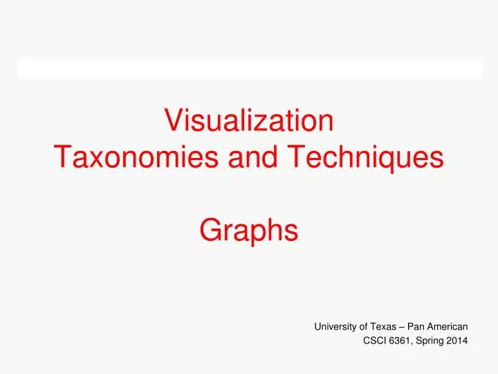 visualization taxonomies and techniques graphs