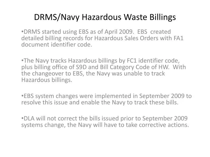 drms navy hazardous waste billings