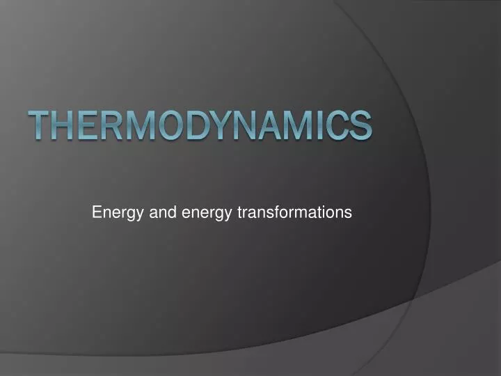 energy and energy transformations