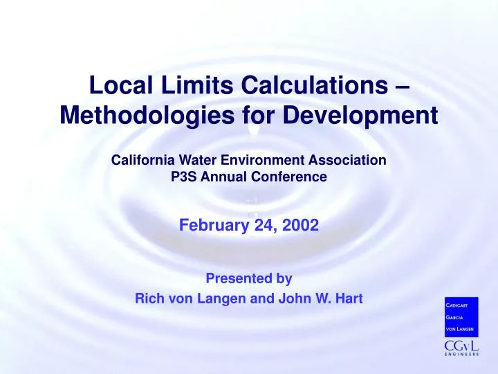 local limits calculations methodologies for development