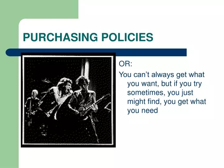 purchasing policies