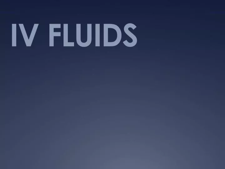 iv fluids