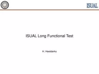 ISUAL Long Functional Test