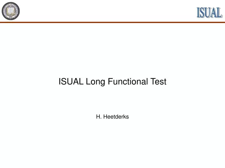 isual long functional test