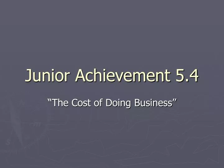 junior achievement 5 4