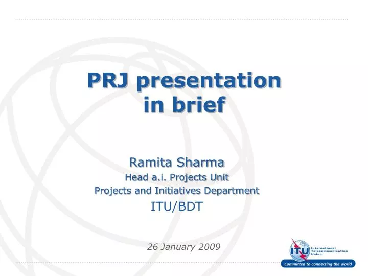 prj presentation in brief