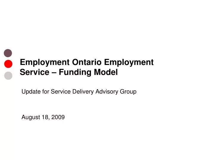 employment ontario employment service funding model