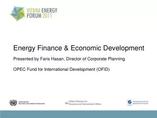 Energy Finance &amp; Economic Development