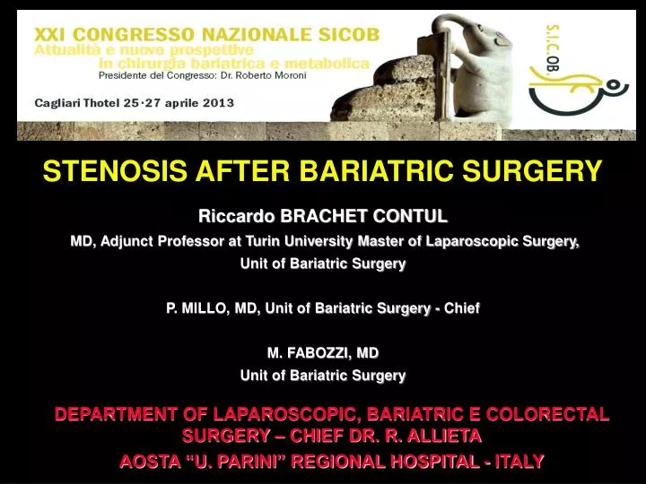stenosis after bariatric surgery