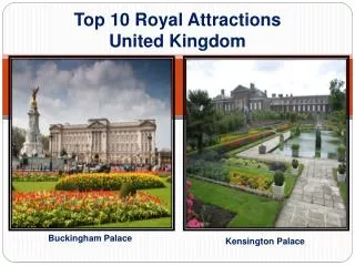 Top 10 Royal Attractions Palace in UK