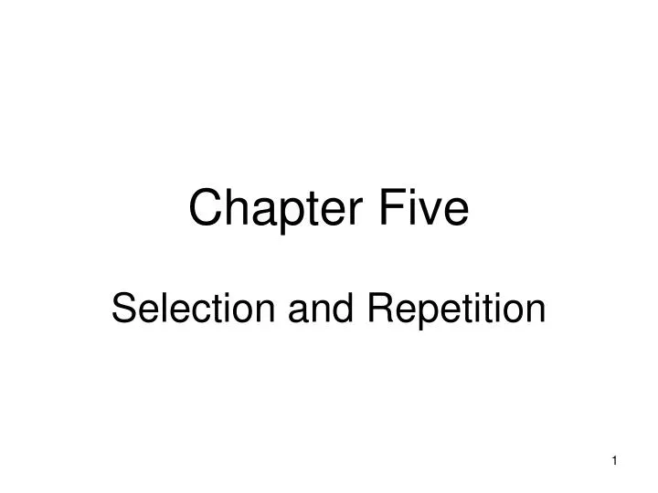 chapter five