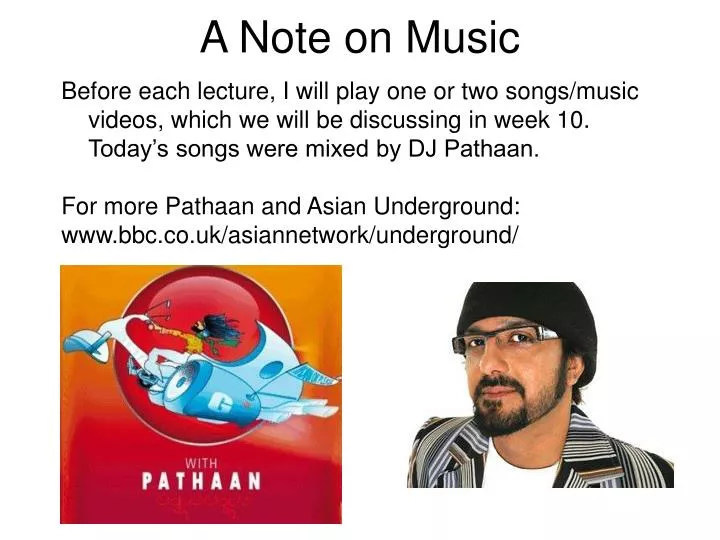 a note on music