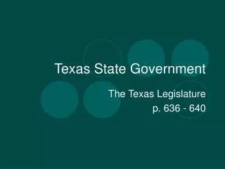 Texas State Government