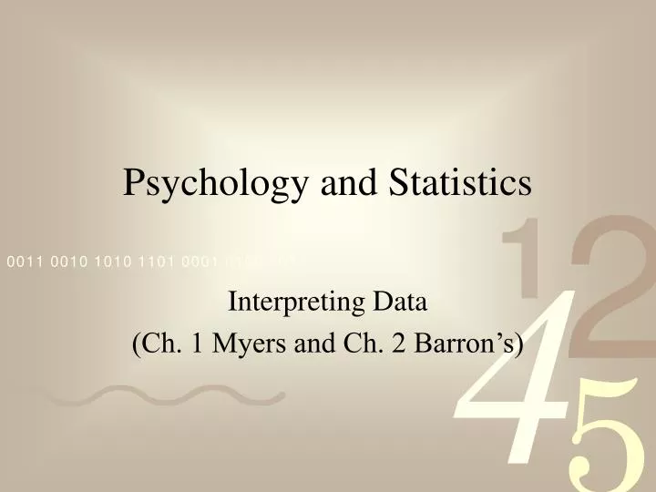 psychology and statistics