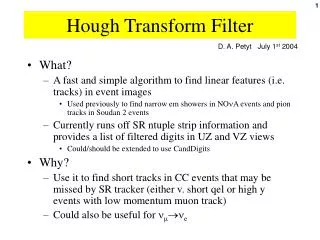 Hough Transform Filter