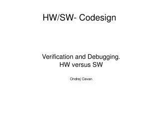 HW/SW- Codesign