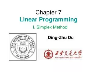 Chapter 7 Linear Programming