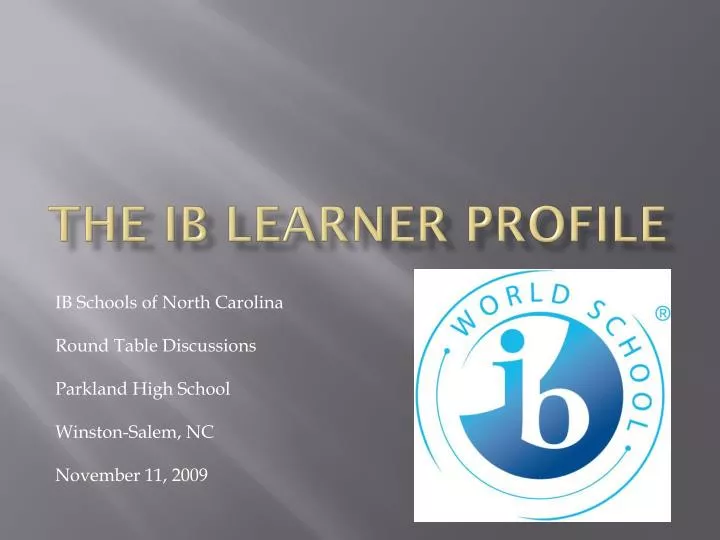 the ib learner profile