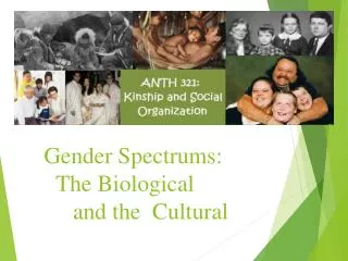 Gender Spectrums: 		The Biological 			and the Cultural