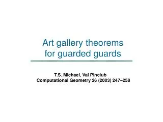 Art gallery theorems for guarded guards
