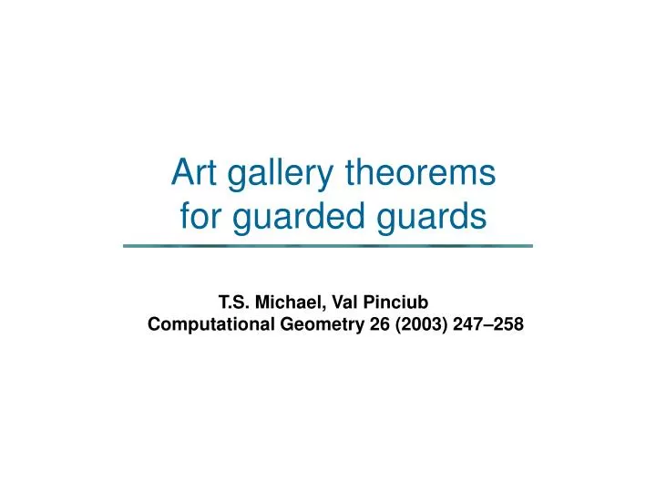 art gallery theorems for guarded guards