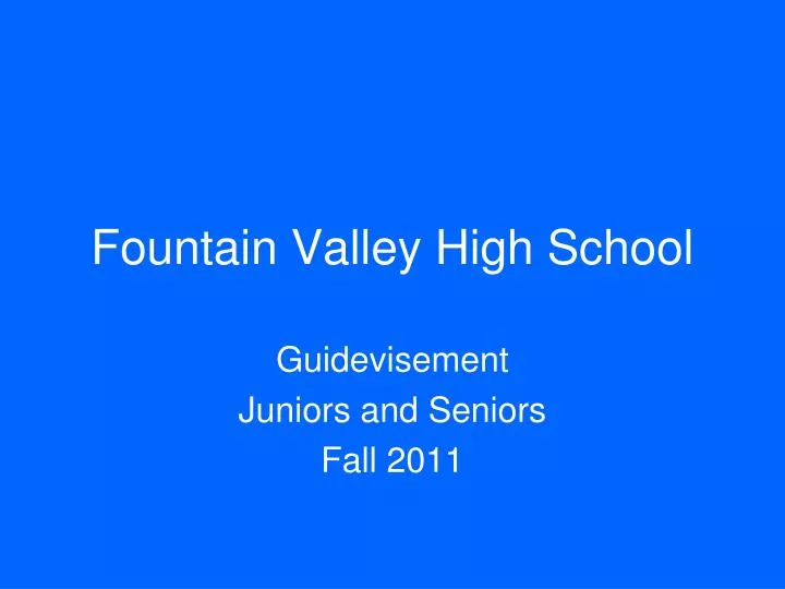 fountain valley high school