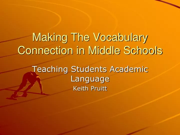 making the vocabulary connection in middle schools