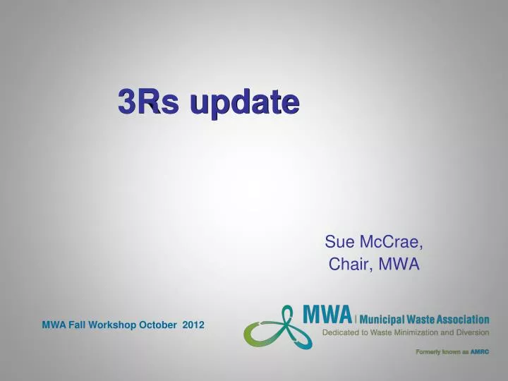 3rs update