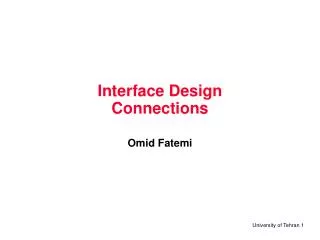 Interface Design Connections