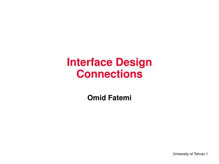 interface design connections
