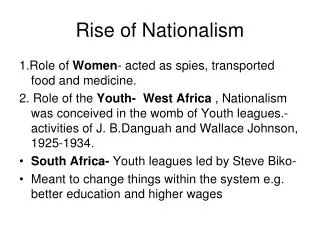 Rise of Nationalism