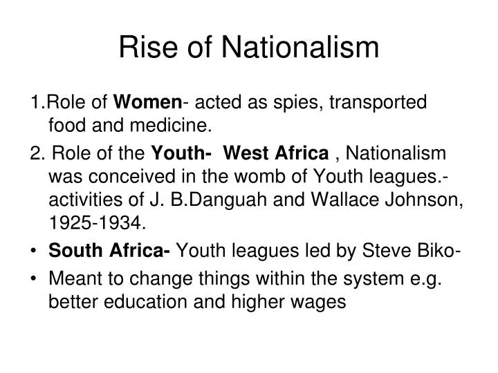 rise of nationalism