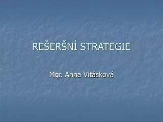 re er n strategie