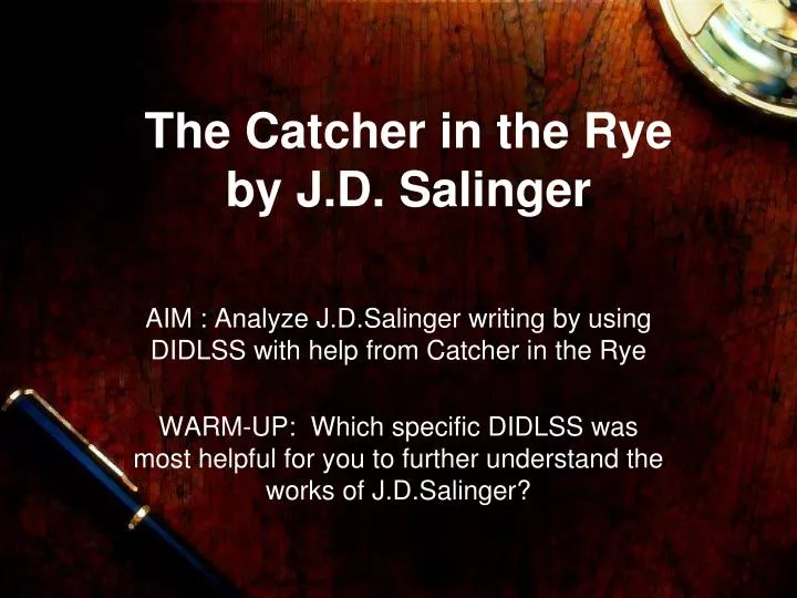 the catcher in the rye by j d salinger
