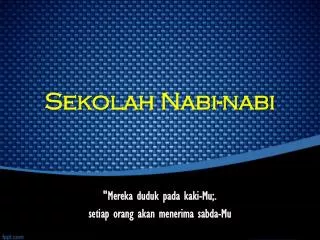 sekolah nabi nabi