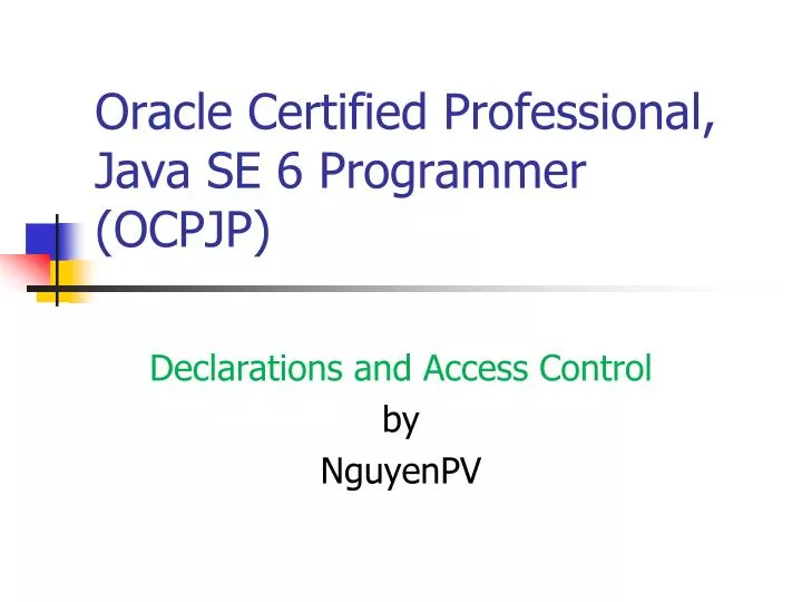 oracle certified professional java se 6 programmer ocpjp