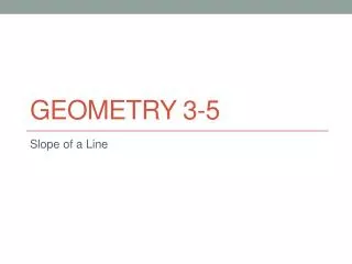 Geometry 3-5