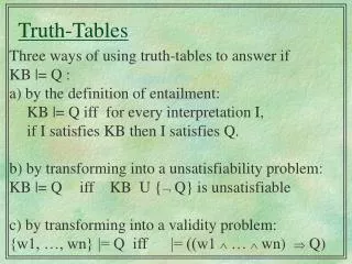Truth-Tables