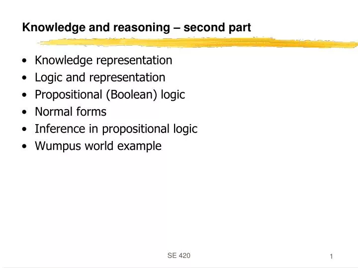 knowledge and reasoning second part